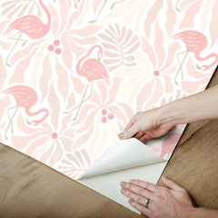 Flamingo Fun P&S Wallpaper - how to peel