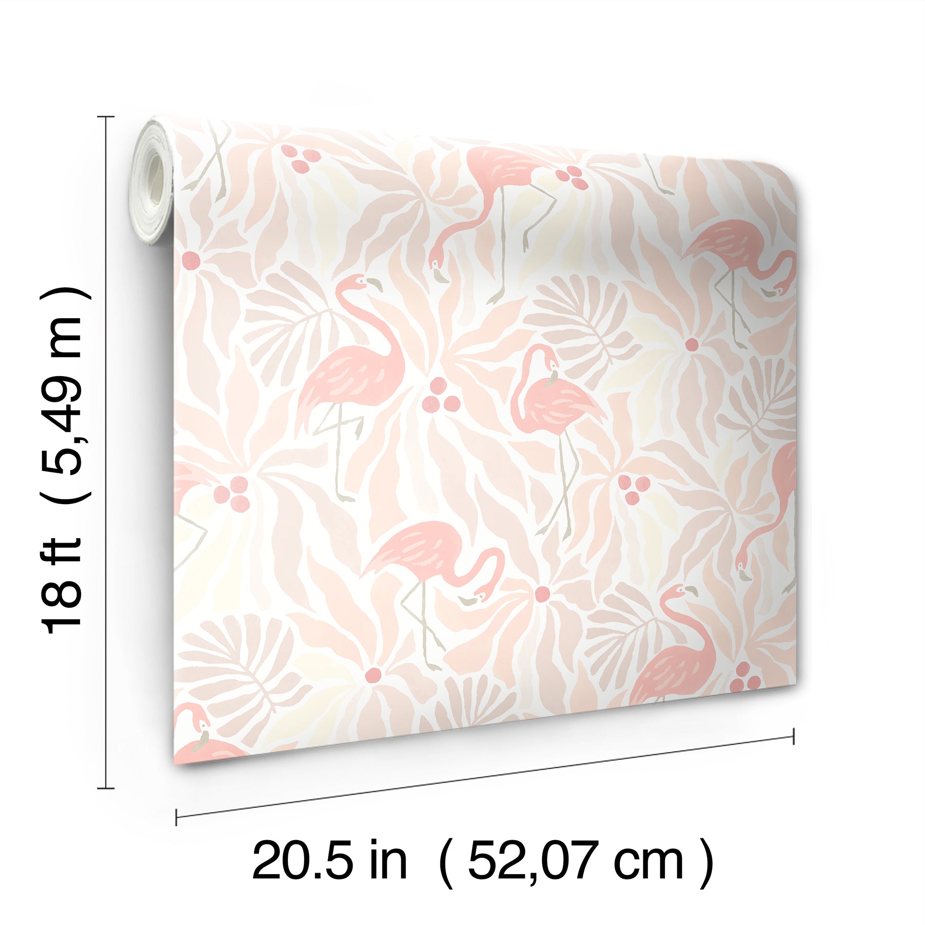 Flamingo Fun P&S Wallpaper - dimensions