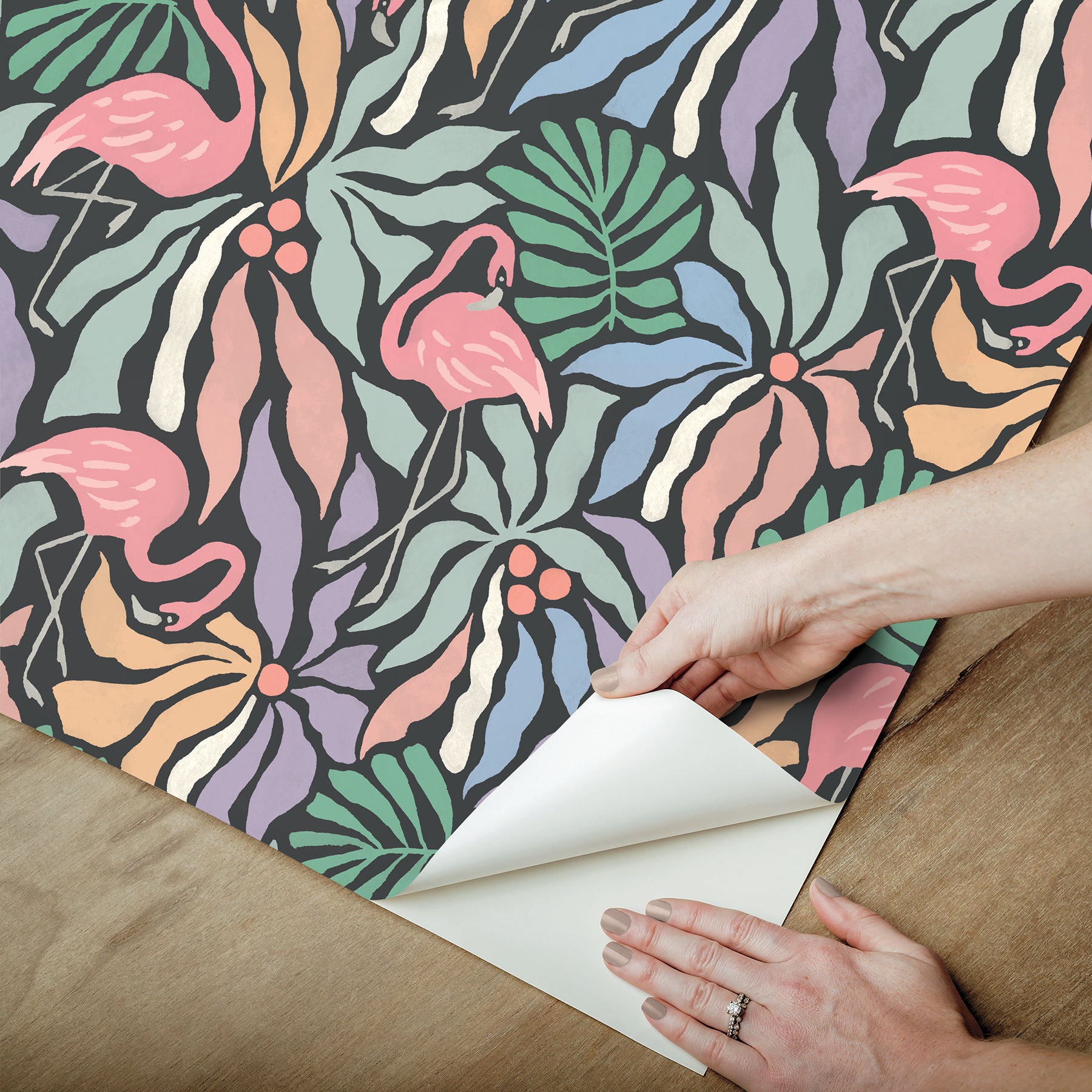 Flamingo Fun P&S Wallpaper - how to peel