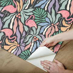 Flamingo Fun P&S Wallpaper - how to peel