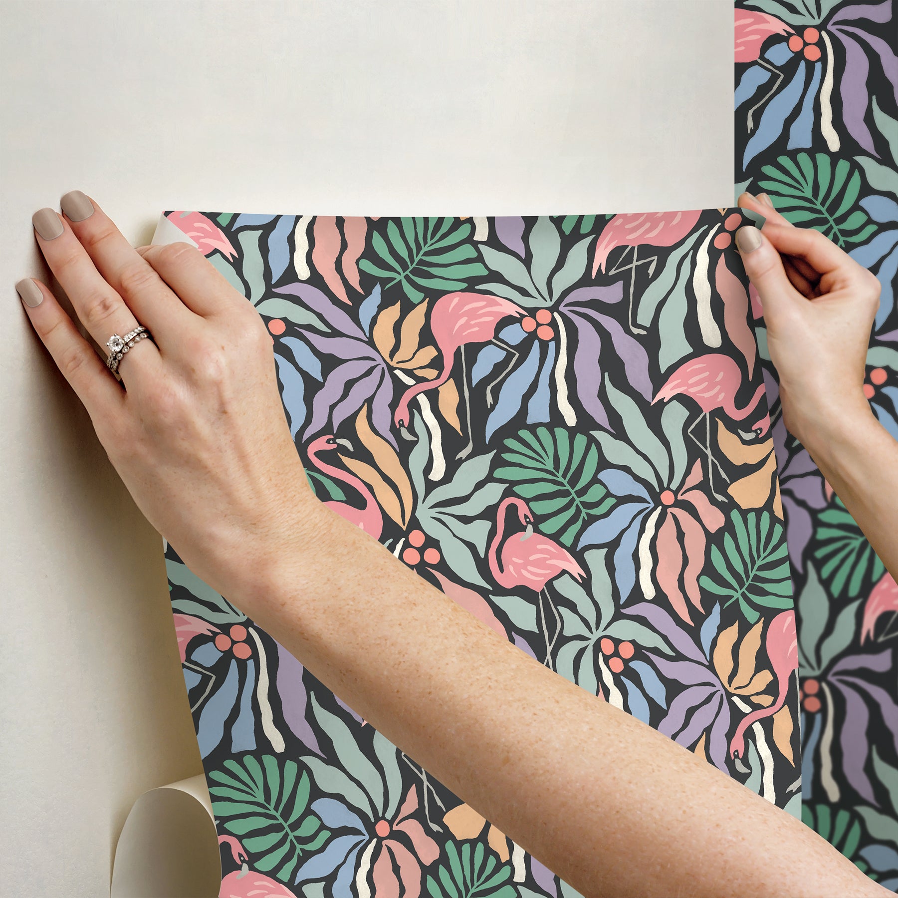 Flamingo Fun P&S Wallpaper - how to stick