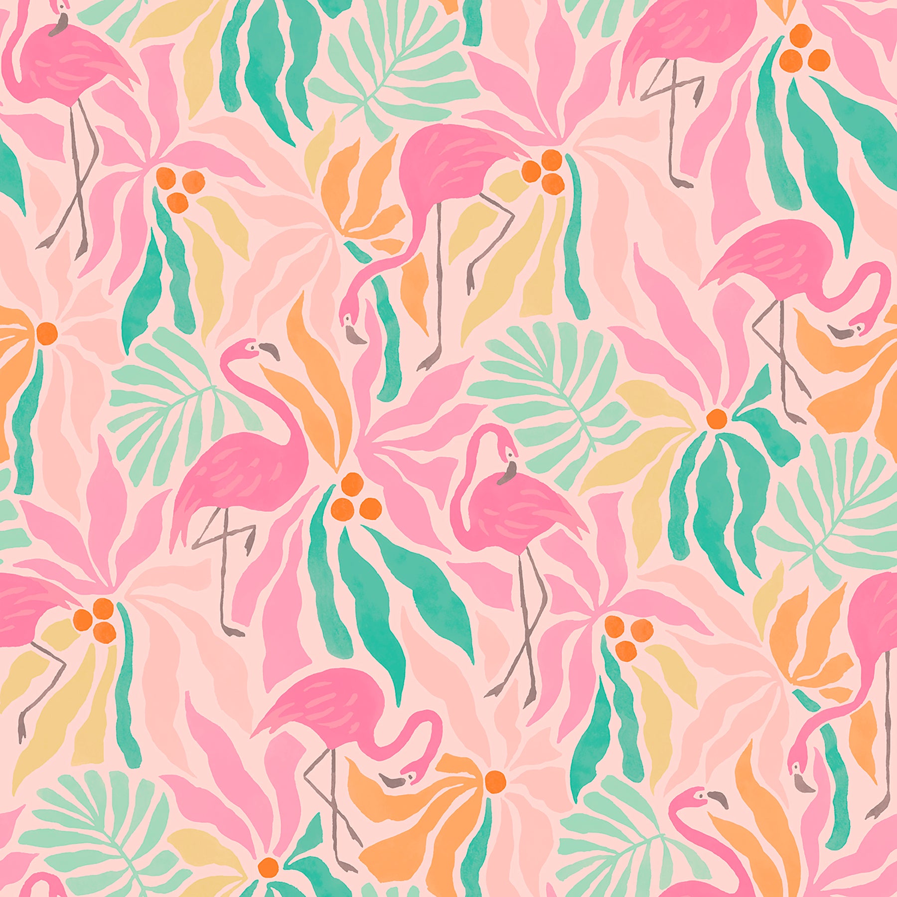 Flamingo Fun P&S Wallpaper by WallPops