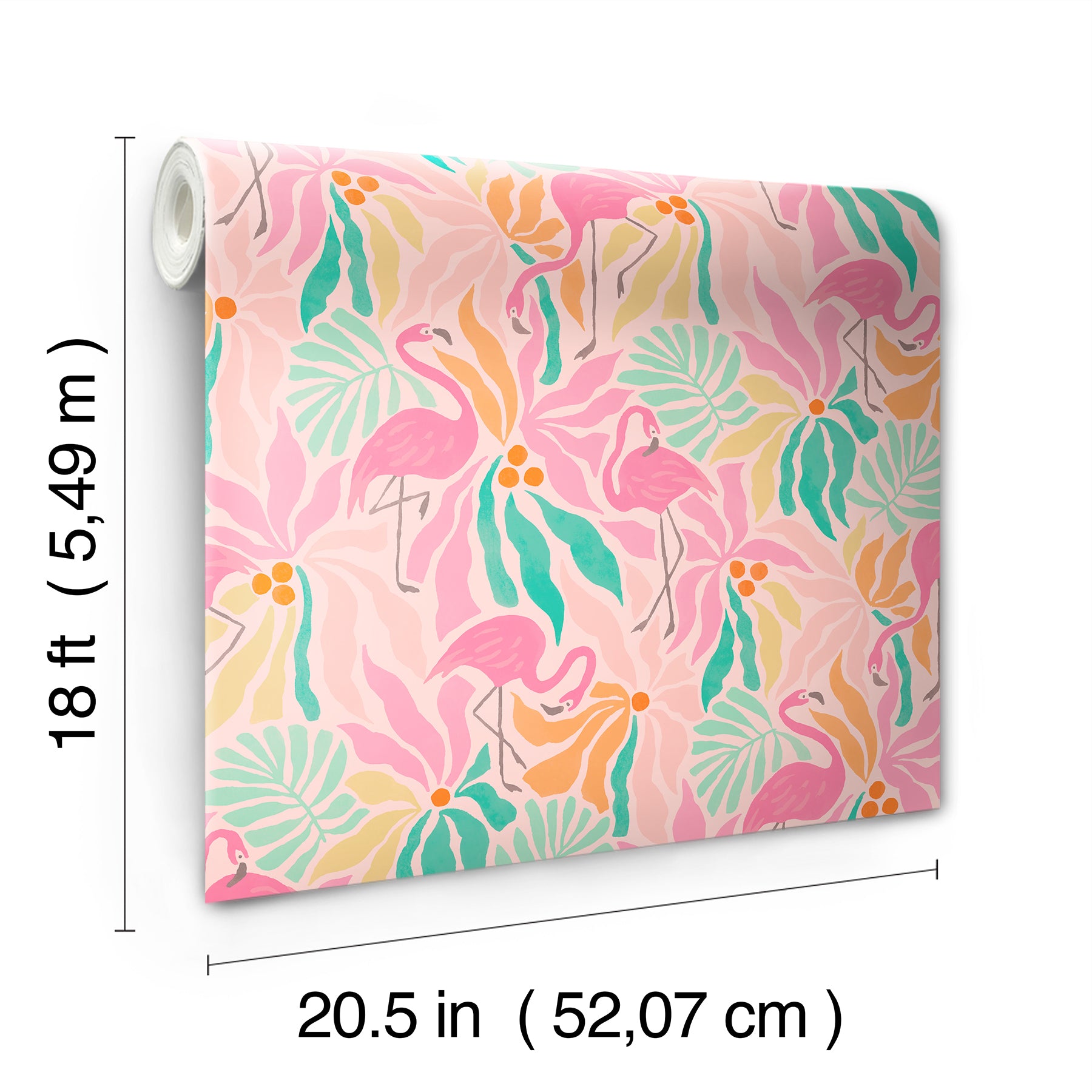 Flamingo Fun P&S Wallpaper - dimensions