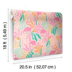 Flamingo Fun P&S Wallpaper - dimensions