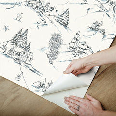 Mountain Side Peel and Stick Wallpaper - how to peel