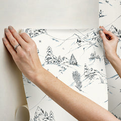 Mountain Side Peel and Stick Wallpaper - how to stick