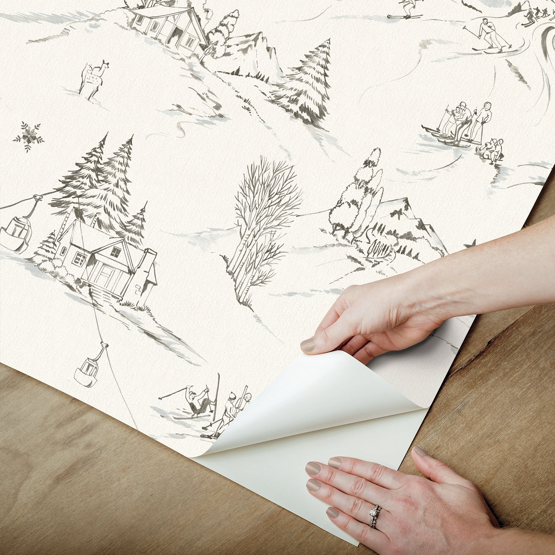 Mountain Side P&S Wallpaper - how to peel