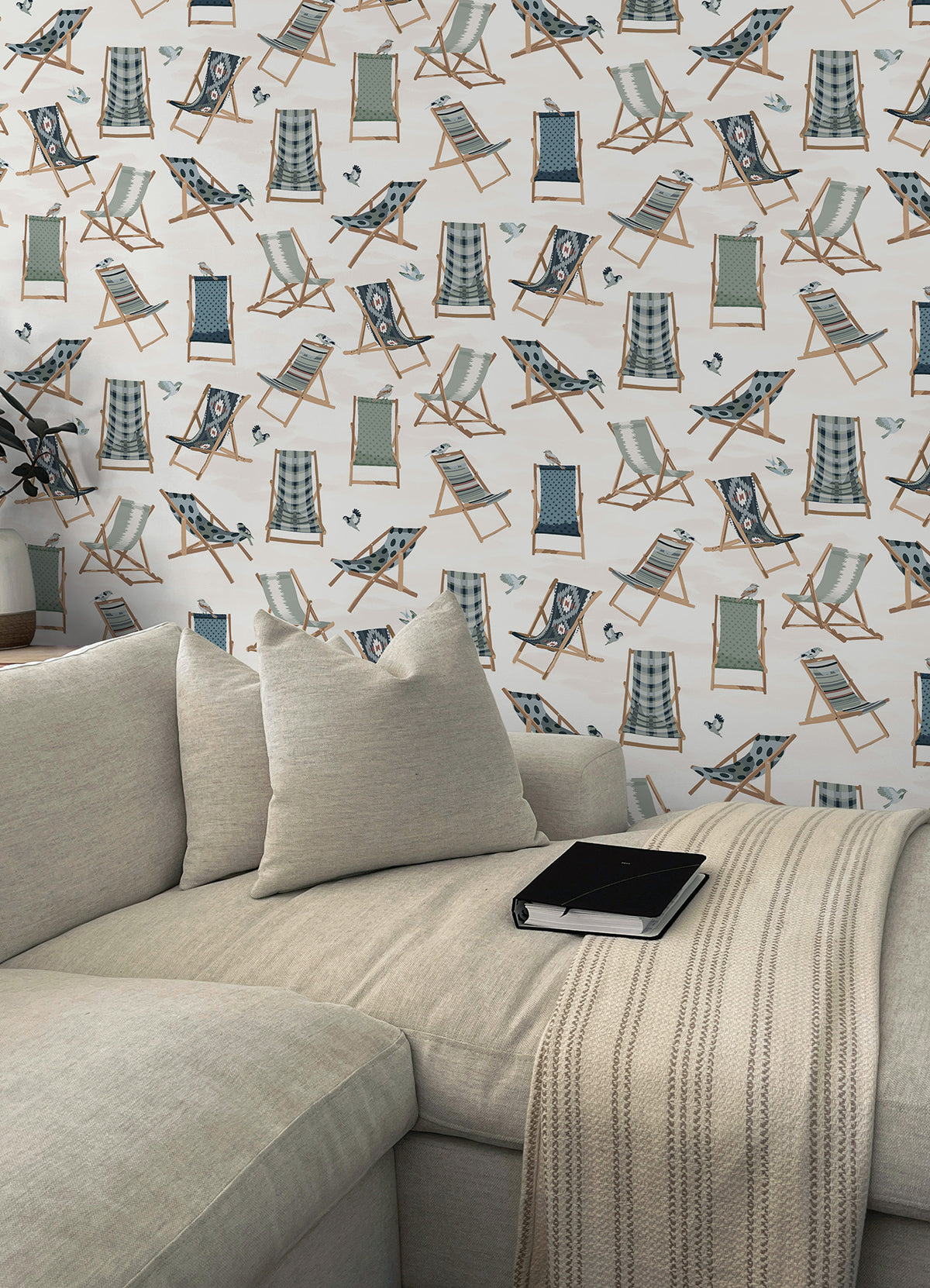 Just Lounging Peel and Stick Wallpaper in a room setting