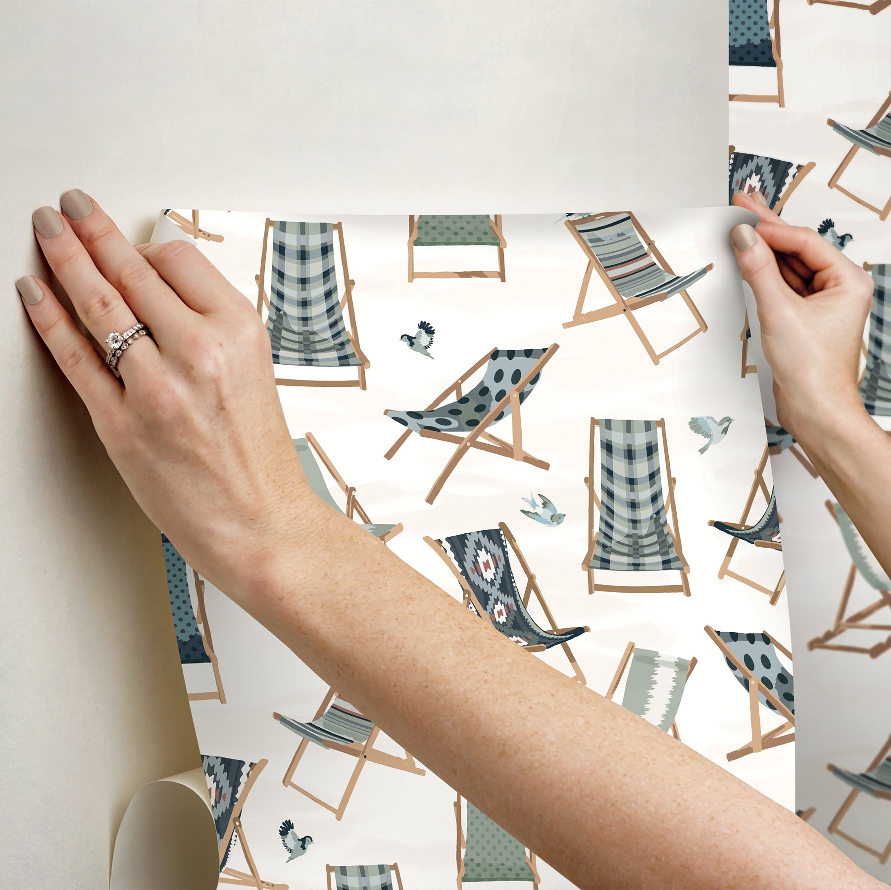 Just Lounging Peel and Stick Wallpaper - how to stick