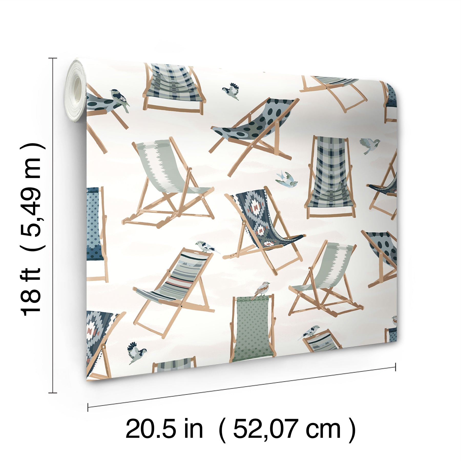 Just Lounging Peel and Stick Wallpaper - dimensions