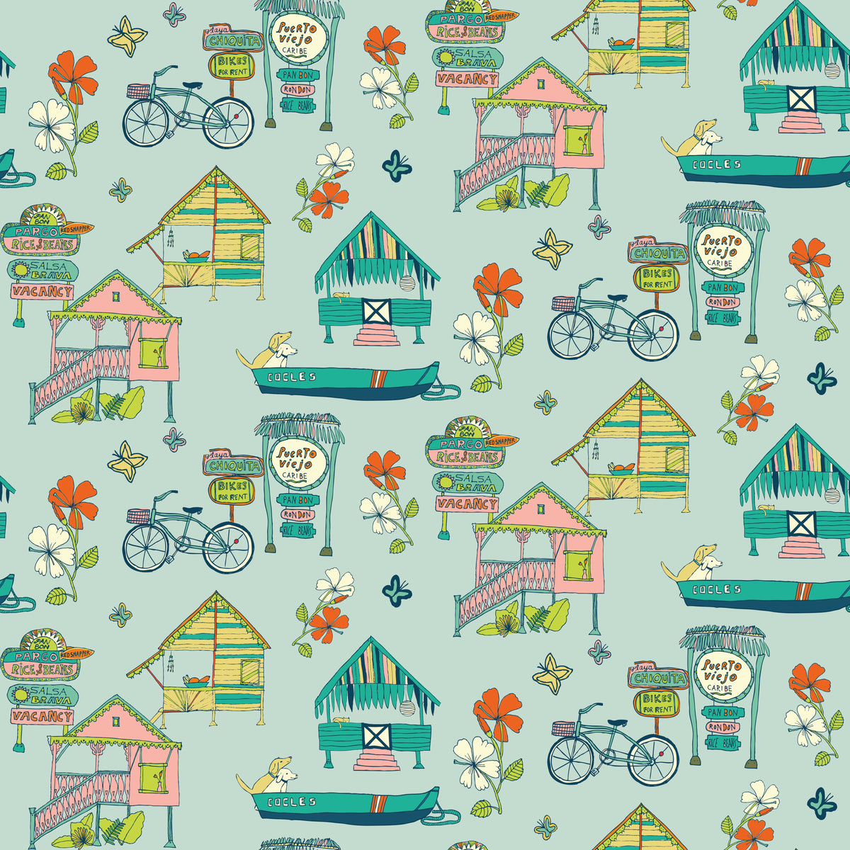 Caribbean P&S Wallpaper by WallPops