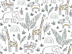 Jungle Menagerie P&S Wallpaper by WallPops