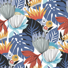 Retro Tropical Leaves P&S Wallpaper by WallPops