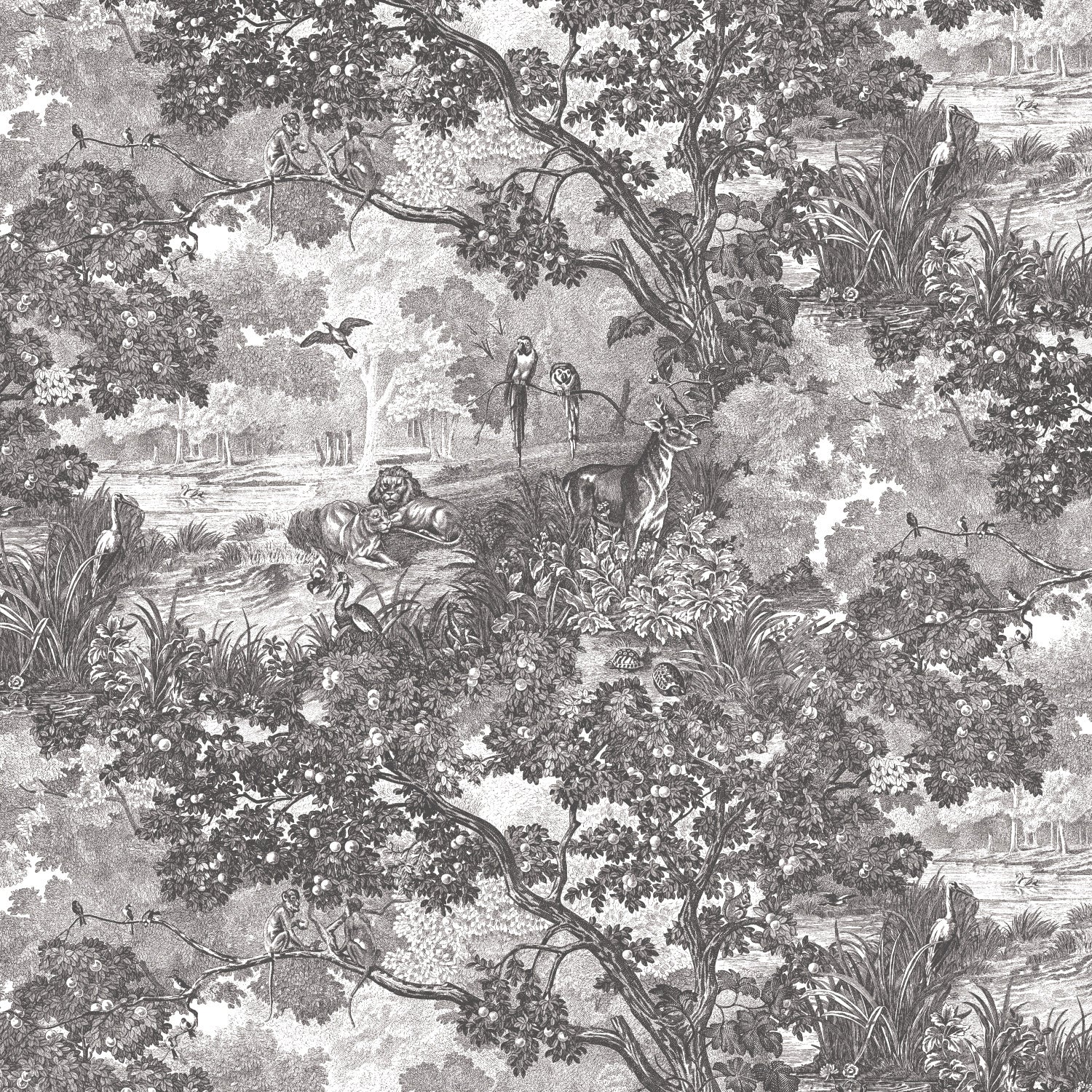 Jungle Toile P&S Wallpaper by WallPops