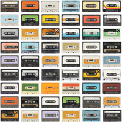 Retro Cassettes P&S Wallpaper by WallPops