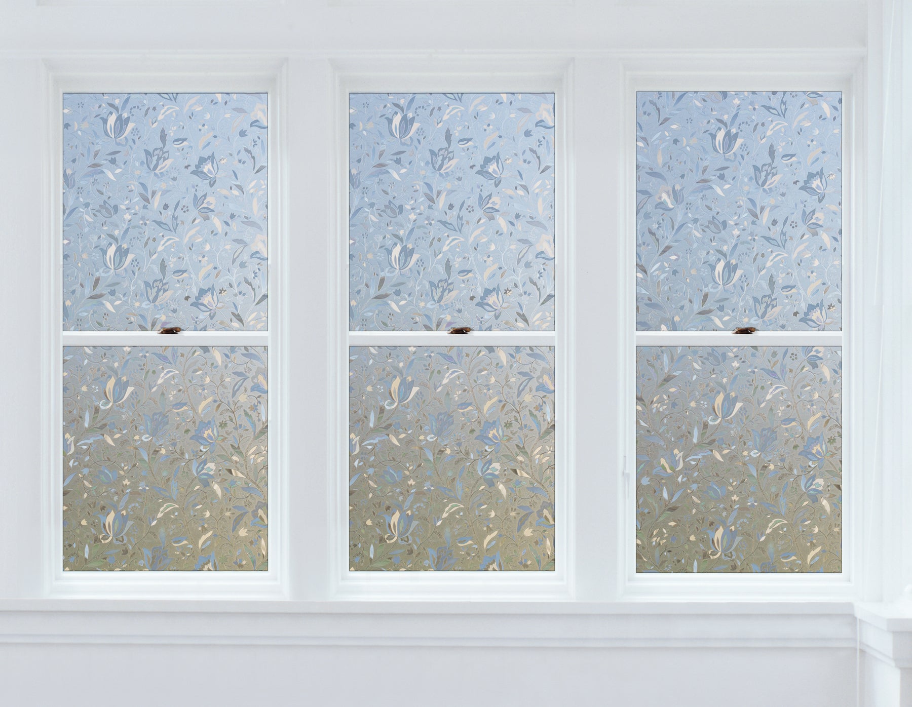 Cut Floral Window Film in a room setting