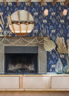 Camel's Courtyard P&S Wallpaper in a room setting
