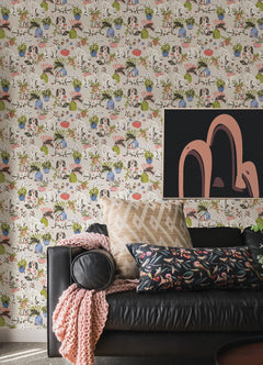 Good Dog P&S Wallpaper in a room setting