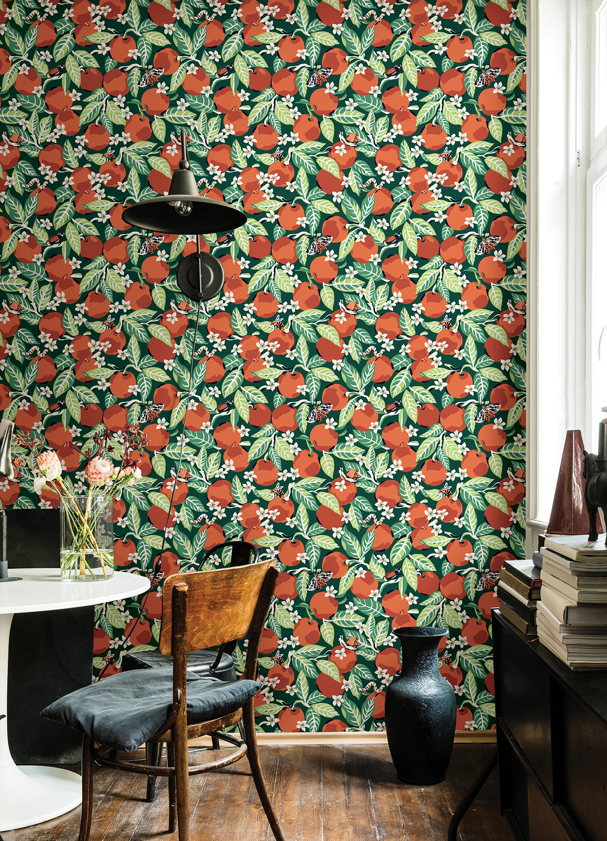 Orange Grove P&S Wallpaper in a room setting