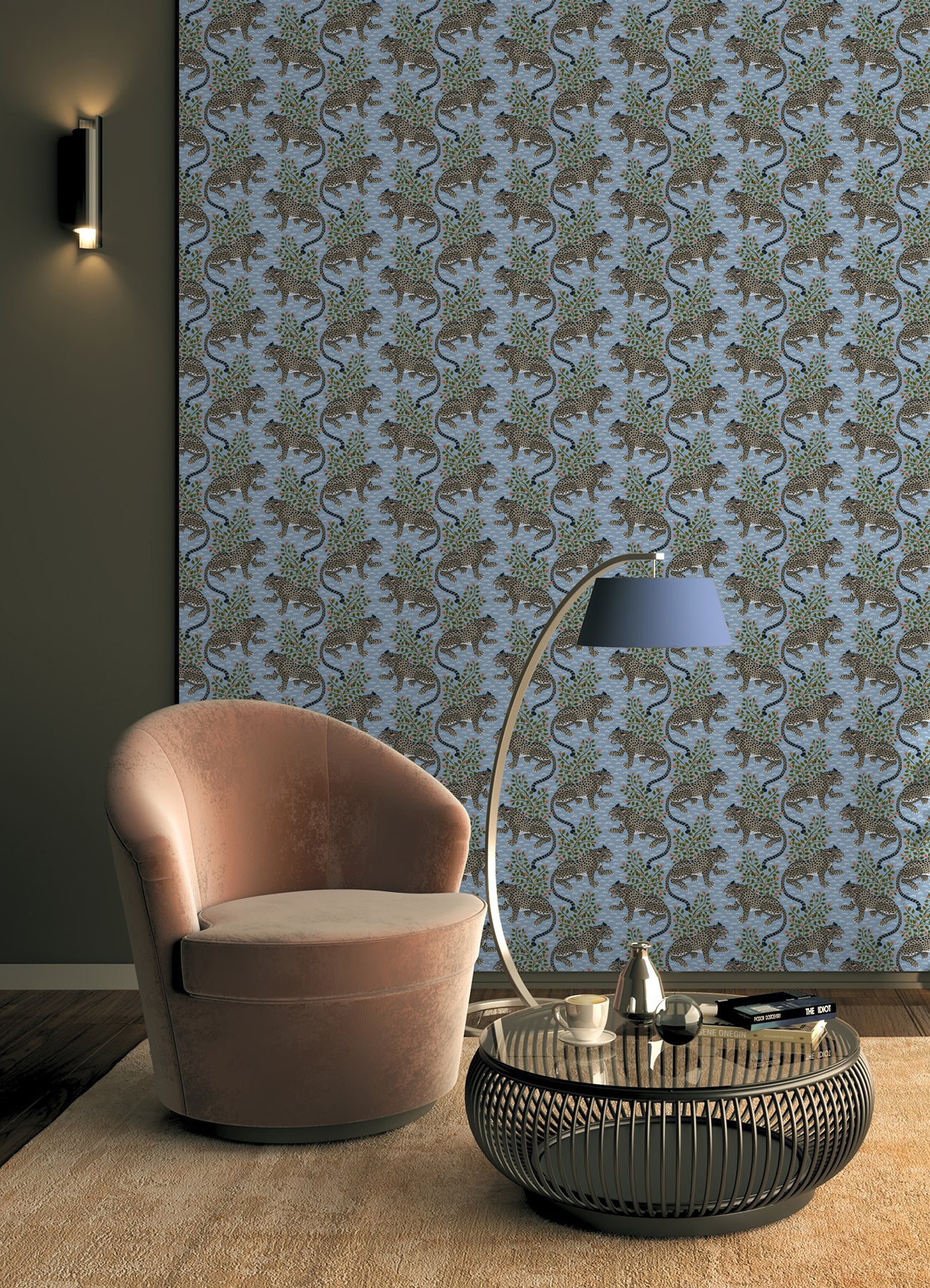 PrintFresh Bagheera Peel and Stick Wallpaper in a room setting