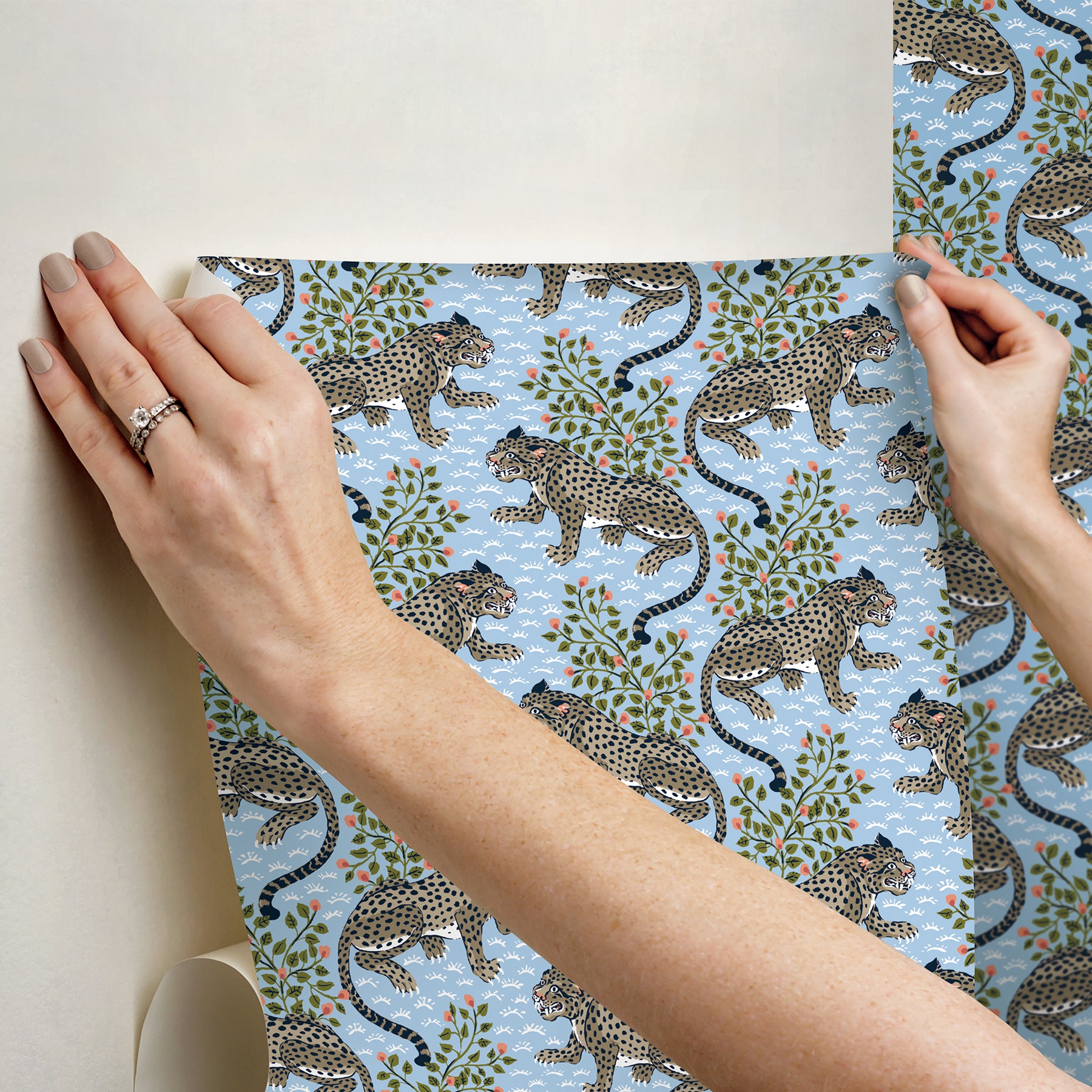 PrintFresh Bagheera Peel and Stick Wallpaper - how to stick