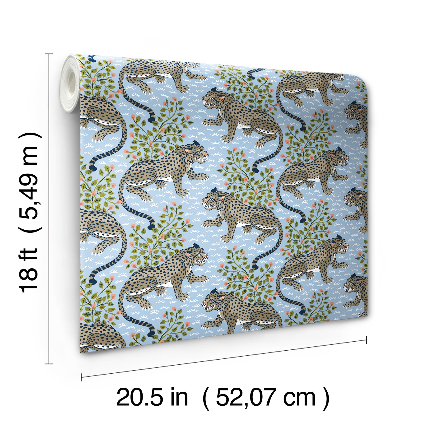 PrintFresh Bagheera Peel and Stick Wallpaper - dimensions