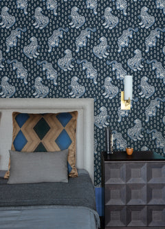 Tiger Queen P&S Wallpaper in a room setting