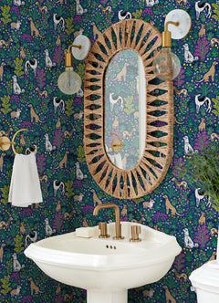 Must Love Dogs P&S Wallpaper in a room setting