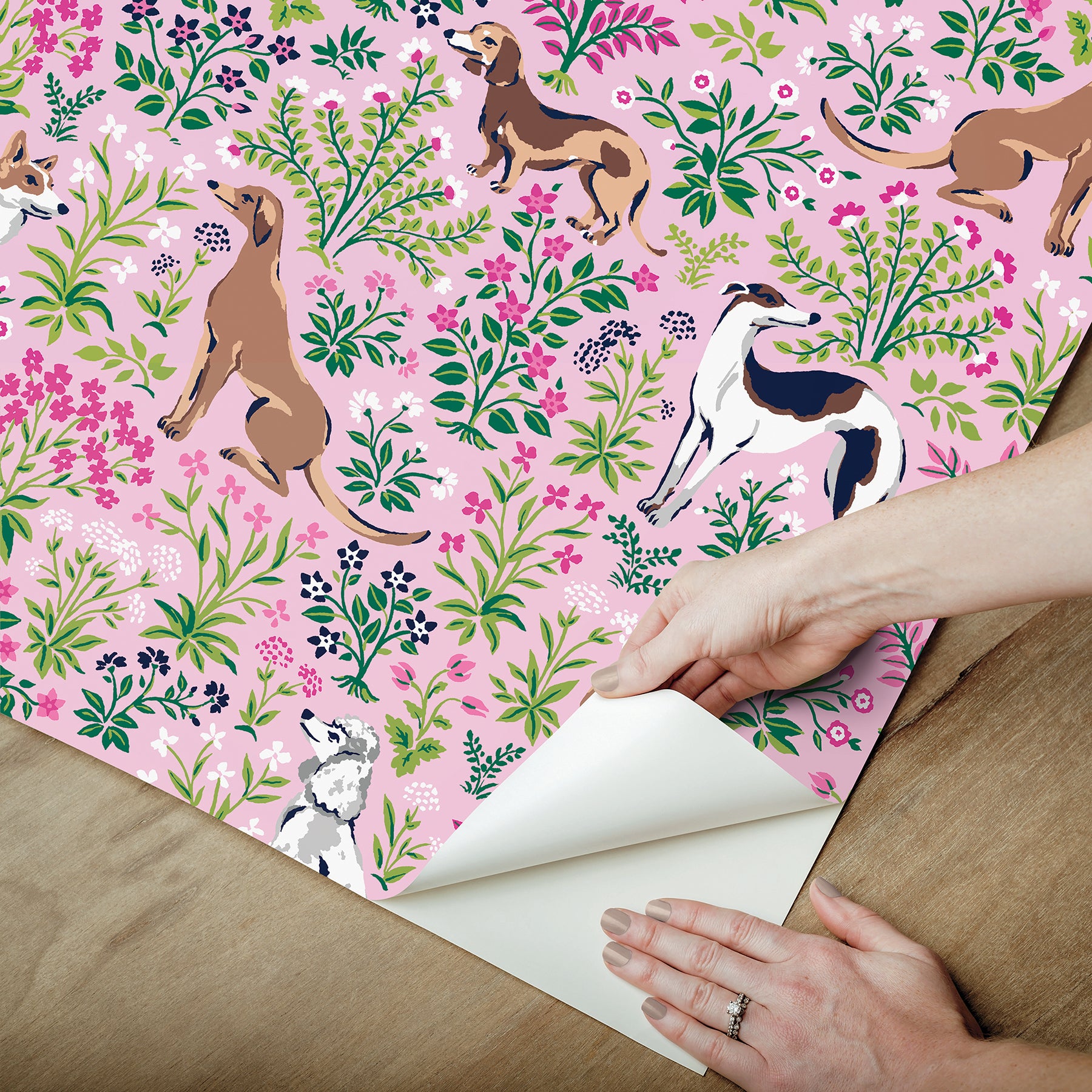 PrintFresh Must Love Dogs Peel and Stick Wallpaper - how to peel