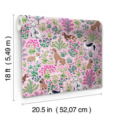 PrintFresh Must Love Dogs Peel and Stick Wallpaper - dimensions