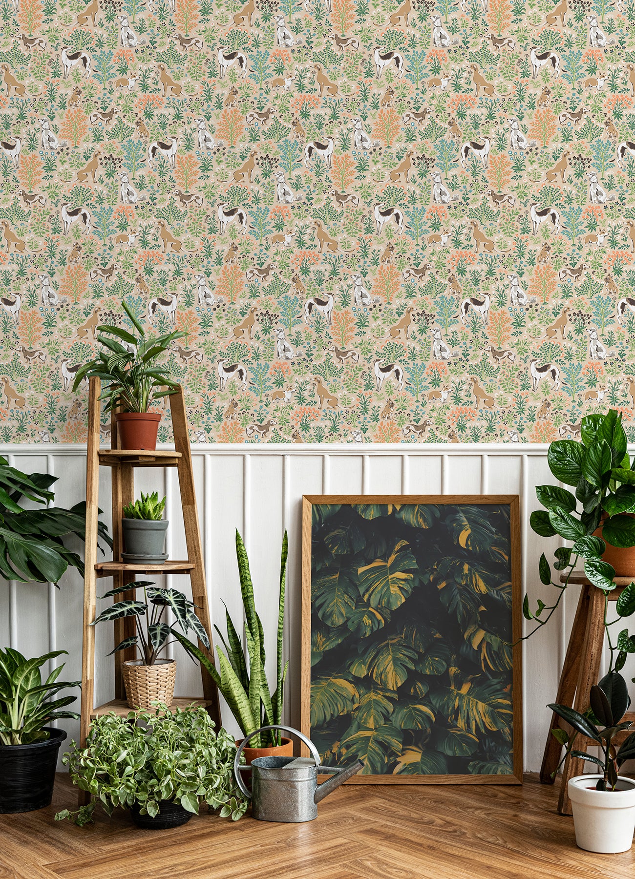 Must Love Dogs P&S Wallpaper in a room setting