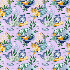 Meowing Mermaids P&S Wallpaper by WallPops