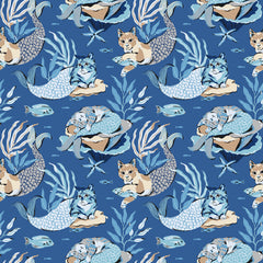 PrintFresh Meowing Mermaids Peel and Stick Wallpaper by WallPops
