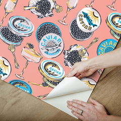 Champagne and Caviar P&S Wallpaper - how to peel