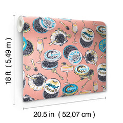 Champagne and Caviar P&S Wallpaper - dimensions