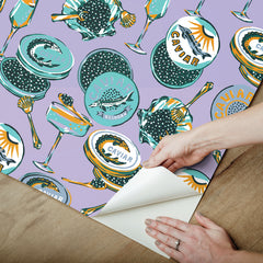 Champagne and Caviar P&S Wallpaper - how to peel