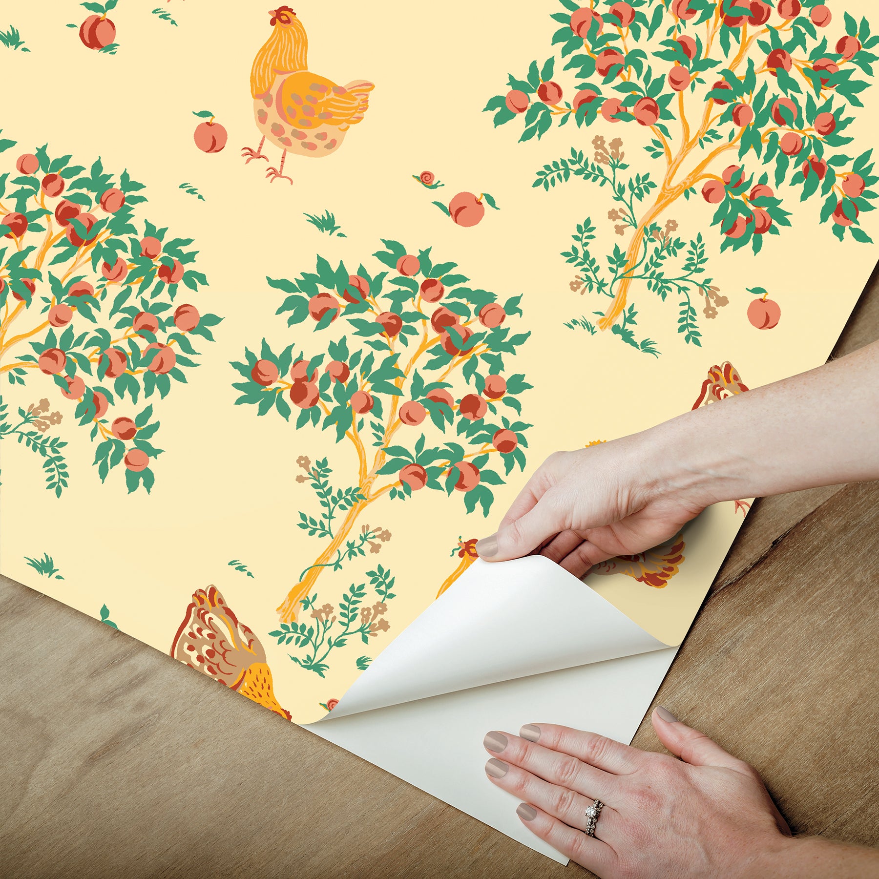 Hen House P&S Wallpaper - how to peel