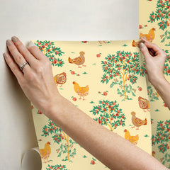 Hen House P&S Wallpaper - how to stick