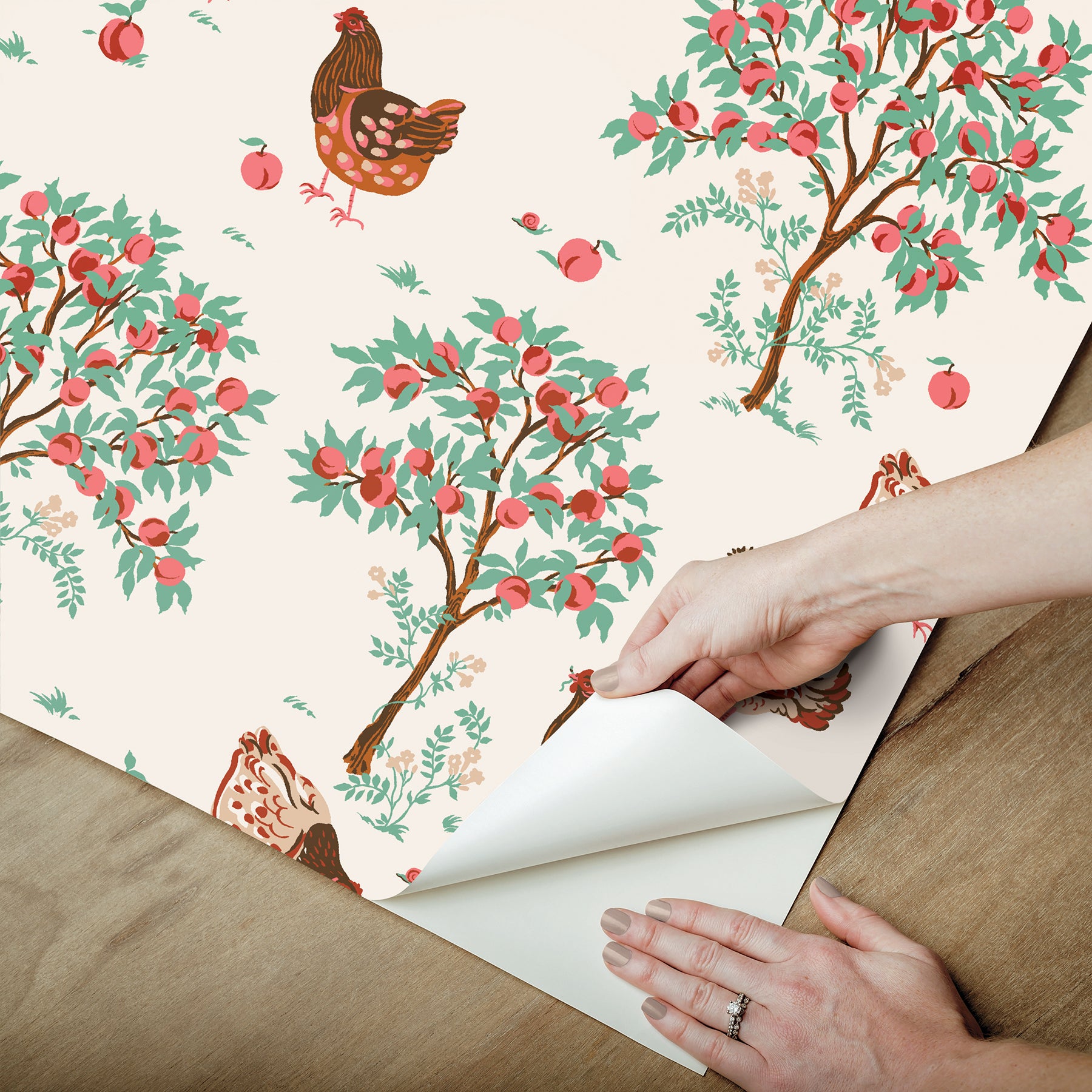 Hen House P&S Wallpaper - how to peel