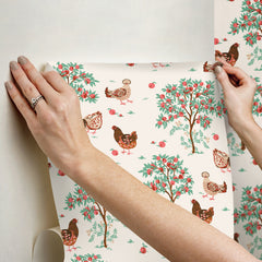 Hen House P&S Wallpaper - how to stick