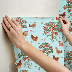 Hen House P&S Wallpaper - how to stick