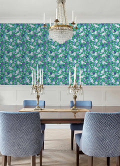 Fancy Cats P&S Wallpaper in a room setting