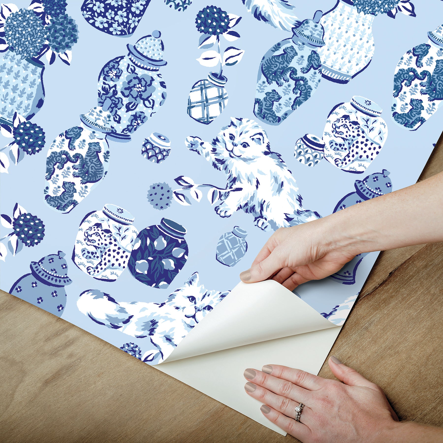Fancy Cats P&S Wallpaper - how to peel