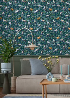 Must Love Cats P&S Wallpaper in a room setting