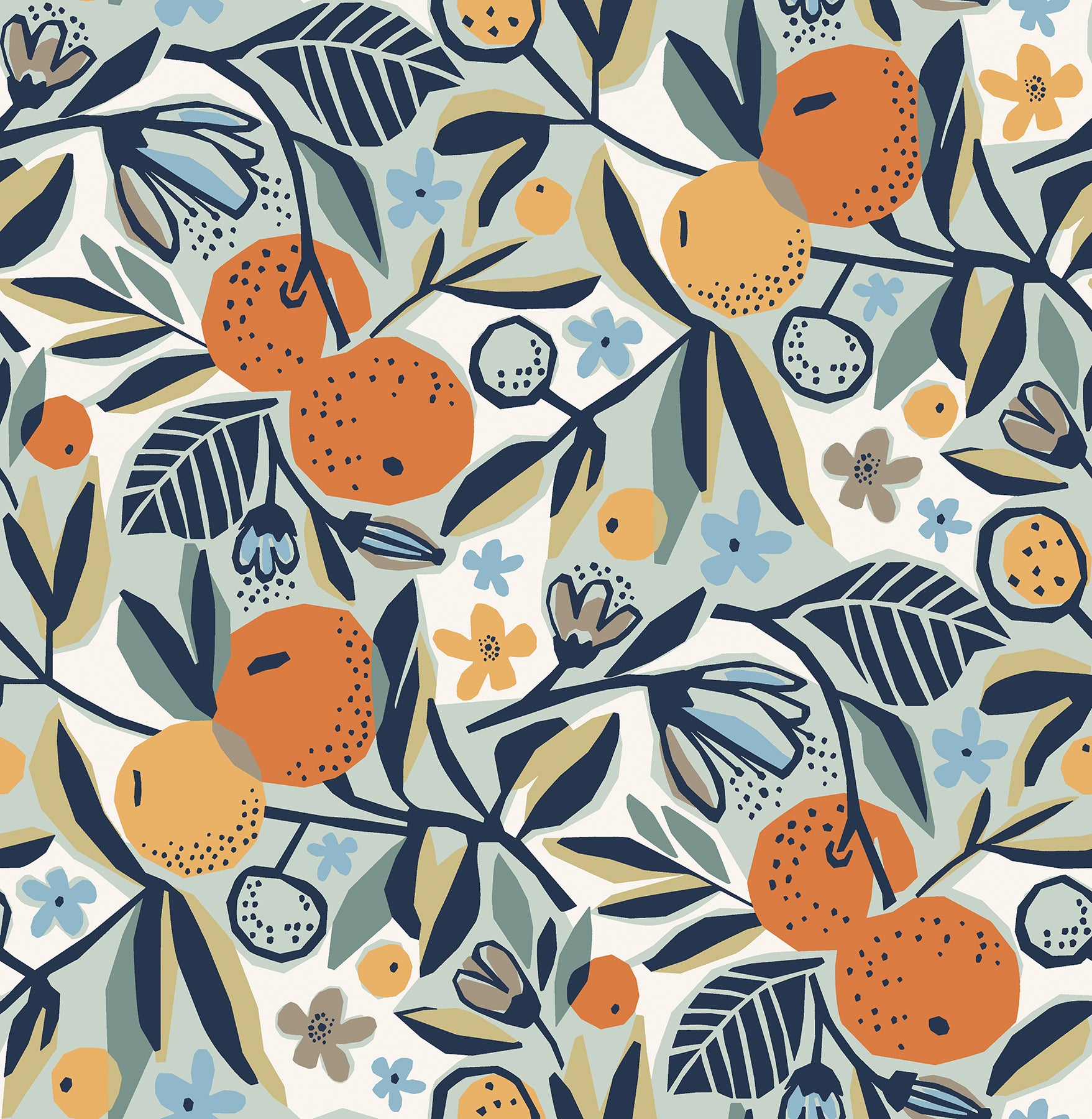 Clementine Garden P&S Wallpaper by WallPops