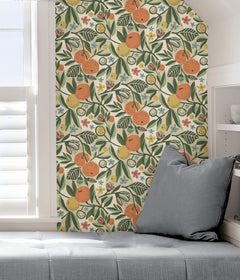 Pip & Lo Clementine Garden Peel and Stick Wallpaper in a room setting