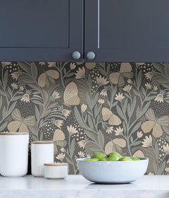 Pip & Lo Papillon Flutter Peel and Stick Wallpaper in a room setting