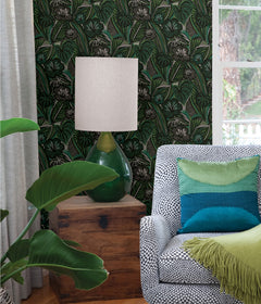 LotusLand P&S Wallpaper in a room setting