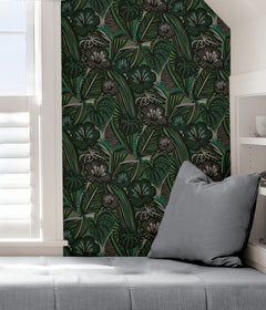 LotusLand P&S Wallpaper in a room setting