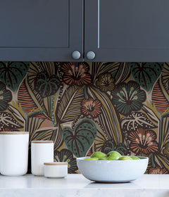 Pip & Lo Lotusland Peel and Stick Wallpaper in a room setting